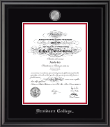 Davidson College diploma frame - Silver Masterpiece Medallion Diploma Frame in Midnight