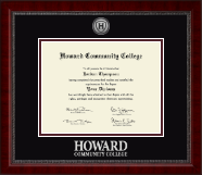 Howard CC diploma frame - Silver Engraved Medallion Diploma Frame in Sutton