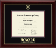 Howard CC diploma frame - Gold Embossed Diploma Frame in Gallery
