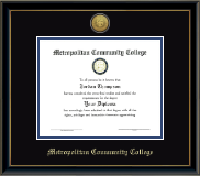 Metropolitan Community College diploma frame - Gold Engraved Medallion Diploma Frame in Onexa Gold