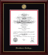 Davidson College diploma frame - Bright Gold Masterpiece Medallion Diploma Frame in Gallery