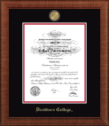 Davidson College diploma frame - Bright Gold Masterpiece Medallion Diploma Frame in Prescott