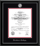 Davidson College diploma frame - Silver Masterpiece Medallion Diploma Frame in Onyx Silver