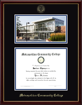 Metropolitan Community College diploma frame - Campus Scene Diploma Frame in Galleria