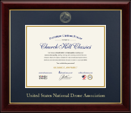 United States National Drone Association certificate frame - Gold Embossed Certificate Frame in Gallery