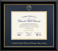 United States National Drone Association certificate frame - Gold Embossed Certificate Frame in Onyx Gold