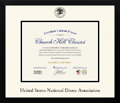United States National Drone Association certificate frame - Dimensions Certificate Frame in Gotham