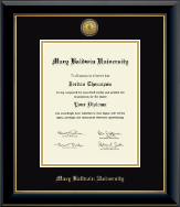Mary Baldwin University diploma frame - Gold Engraved Medallion Diploma Frame in Onyx Gold