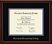 Cleveland Community College diploma frame - Gold Embossed Diploma Frame in Galleria