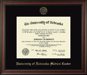 University of Nebraska Medical Center diploma frame - Gold Embossed Diploma Frame in Studio