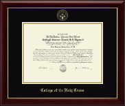 College of the Holy Cross diploma frame - Gold Embossed Diploma Frame in Gallery