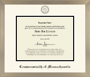Commonwealth of Massachusetts certificate frame - Icon Certificate Frame in Light Champagne
