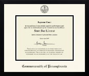 Commonwealth of Pennsylvania certificate frame - Icon Certificate Frame in Gotham