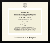 Commonwealth of Virginia certificate frame - Icon Certificate Frame in Gotham