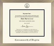 Commonwealth of Virginia certificate frame - Icon Certificate Frame in Light Champagne