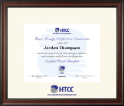 Hand Therapy Certification Commission certificate frame - Dimensions Certificate Frame in Studio