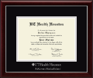 UT Health Houston diploma frame - Silver Embossed Diploma Frame in Gallery Silver