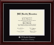 UT Health Houston diploma frame - Silver Embossed Diploma Frame in Gallery Silver