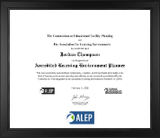Association for Learning Environments certificate frame - Dimensions Certificate Frame in Arena