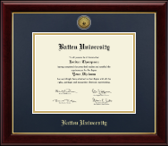 Batten University diploma frame - Gold Engraved Medallion Diploma Frame in Gallery