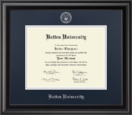 Batten University diploma frame - Silver Embossed Diploma Frame in Midnight