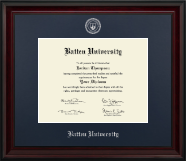 Batten University diploma frame - Silver Embossed Diploma Frame in Encore