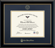 United States Navy certificate frame - Gold Embossed Navy Rank Insignia Frame - Chief Petty Officer in Onyx Gold