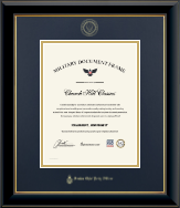 United States Navy certificate frame - Gold Embossed Navy Rank Insignia Frame - Senior Chief Petty Officer in Onyx Gold