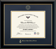 United States Navy certificate frame - Gold Embossed Navy Rank Insignia Frame - Master Chief Petty Officer in Onyx Gold