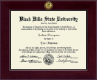 Black Hills State University diploma frame - Century Gold Engraved Diploma Frame in Cordova