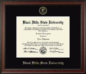 Black Hills State University diploma frame - Gold Embossed Diploma Frame in Studio