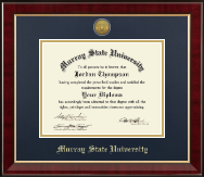 Murray State University diploma frame - Gold Engraved Medallion Diploma Frame in Murano