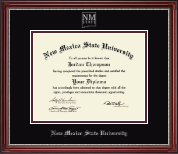 New Mexico State University in Las Cruces diploma frame - Silver Embossed Diploma Frame in Kensington Silver