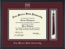New Mexico State University in Las Cruces diploma frame - Tassel & Cord Diploma Frame in Obsidian