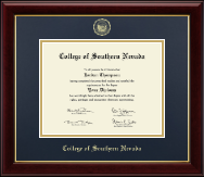 College of Southern Nevada diploma frame - Gold Embossed Diploma Frame in Gallery