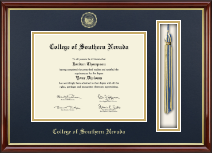 College of Southern Nevada diploma frame - Tassel & Cord Diploma Frame in Southport Gold