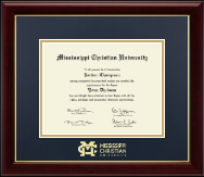Mississippi Christian University diploma frame - Gold Embossed Diploma Frame in Gallery