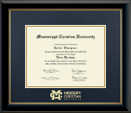Mississippi Christian University diploma frame - Gold Embossed Diploma Frame in Onyx Gold