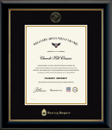 United States Marine Corps certificate frame - Gold Embossed Marines Rank Certificate Frame - Gunnery Sergeant in Onyx Gold