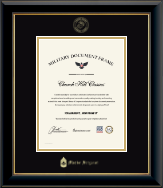 United States Marine Corps certificate frame - Gold Embossed Marines Rank Certificate Frame - Master Sergeant in Onyx Gold