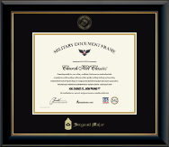 United States Marine Corps certificate frame - Gold Embossed Marines Rank Certificate Frame - Sergeant Major in Onyx Gold