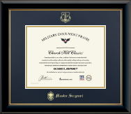 Air National Guard certificate frame - Gold Embossed Air National Guard Rank Certificate Frame - Master Sergeant in Onyx Gold