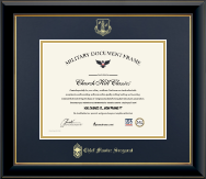 Air National Guard certificate frame - Gold Embossed Air National Guard Rank Certificate Frame - Chief Master Sergeant in Onyx Gold