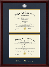 Villanova University diploma frame - Double Masterpiece Diploma Frame in Gallery
