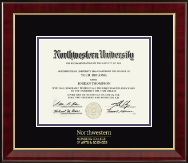 Northwestern University diploma frame - Gold Embossed Diploma Frame in Murano