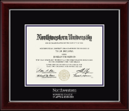 Northwestern University diploma frame - Silver Embossed Diploma Frame in Gallery Silver