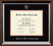 Buffalo State University diploma frame - Silver Embossed Diploma Frame in Devonshire