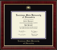 Louisiana State University of Alexandria diploma frame - Gold Embossed Diploma Frame in Murano