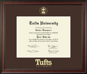 Tufts University diploma frame - Gold Embossed Diploma Frame in Studio