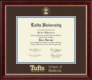 Tufts University diploma frame - Gold Embossed Diploma Frame in Murano
